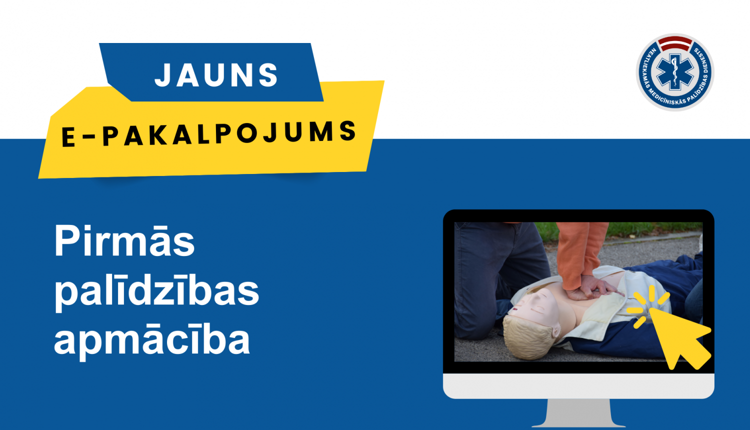 Jauns e-pakalpojums - Pirmās palīdzības apmācība